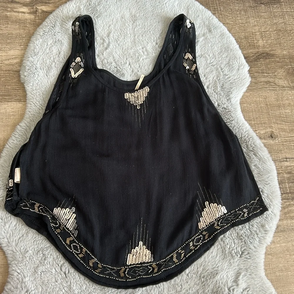 Free People Bad Girls Do It Well Sequin Tank S - Picture 9 of 9